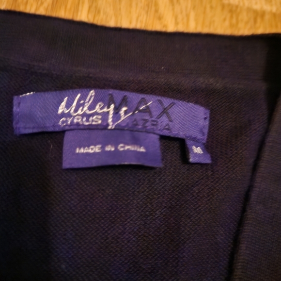 Miley Cyrus Max Azria Cotton Knit Button Down Sweater Vest Black Medium - Picture 8 of 10